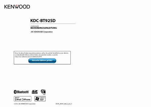 Mode d'emploi KENWOOD T92L