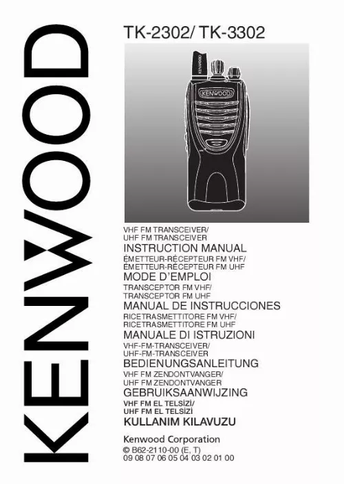 Mode d'emploi KENWOOD TK-2302E