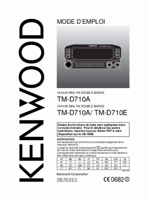 Mode d'emploi KENWOOD TM-D710A