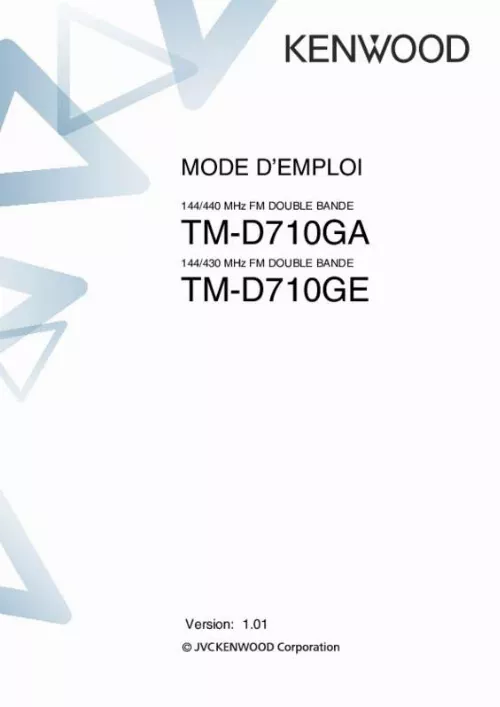 Mode d'emploi KENWOOD TM-D710GE