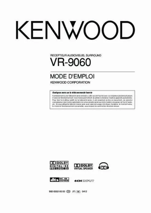 Mode d'emploi KENWOOD VR-9060