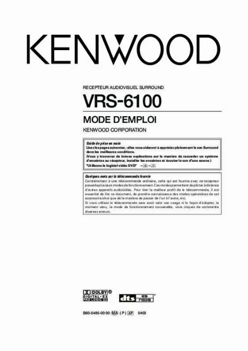 Mode d'emploi KENWOOD VRS-6100