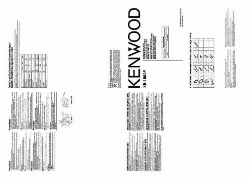 Mode d'emploi KENWOOD XR-1800P