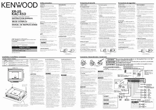 Mode d'emploi KENWOOD XR-5S