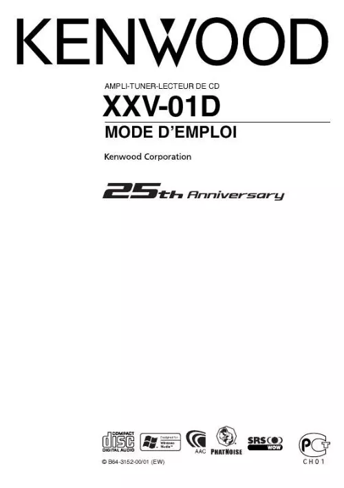 Mode d'emploi KENWOOD XXV-01D