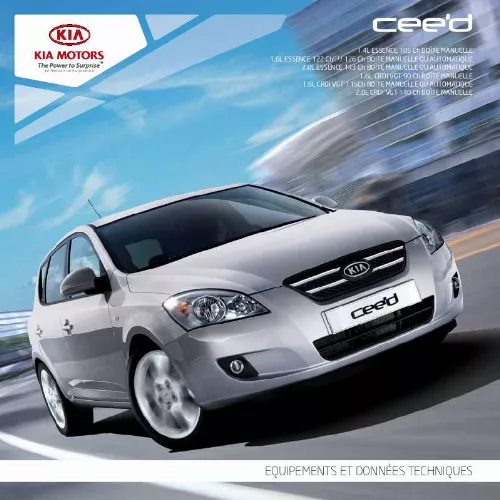 Mode d'emploi KIA CEED