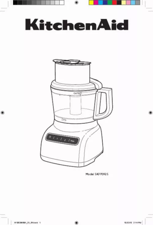 Mode d'emploi KITCHENAID 5KFP0925EAC