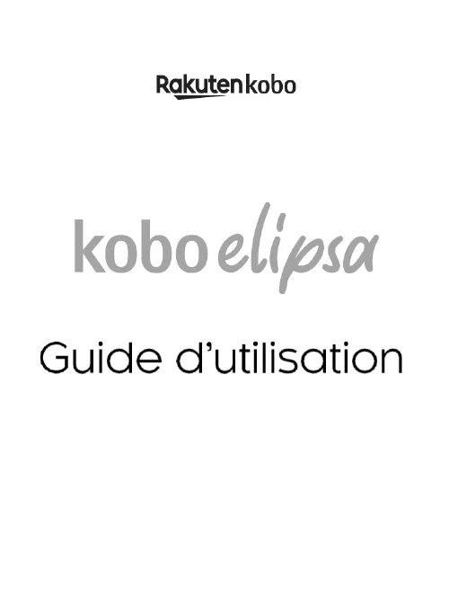 Mode d'emploi KOBO ELIPSA