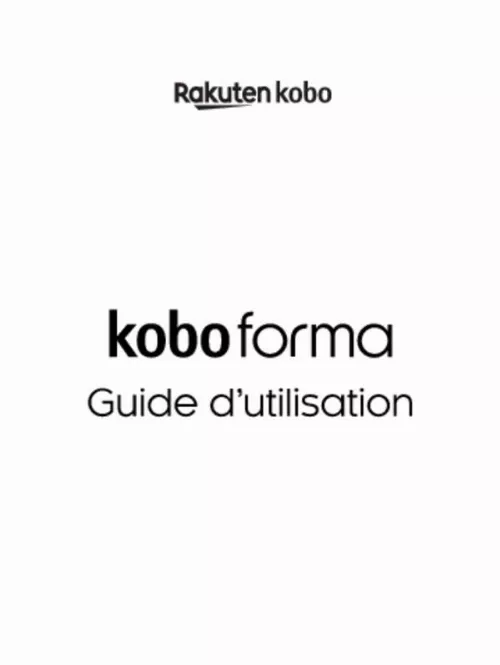 Mode d'emploi KOBO FORMA