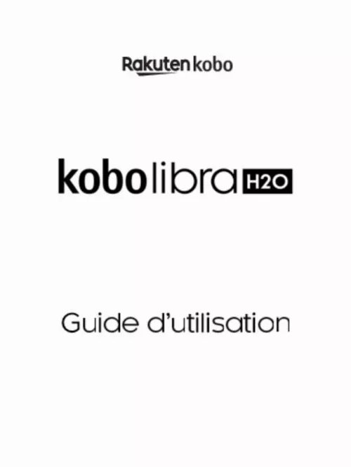 Mode d'emploi KOBO LIBRA H2O