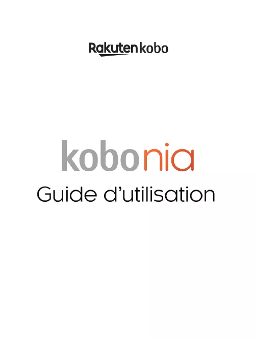 Mode d'emploi KOBO EBOOK NIA