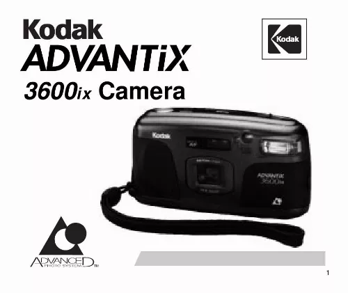 Mode d'emploi KODAK ADVANTIX 3600IX