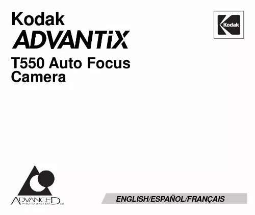 Mode d'emploi KODAK ADVANTIX T550