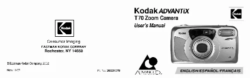 Mode d'emploi KODAK ADVANTIX T70