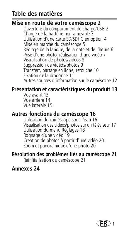 Mode d'emploi KODAK PLAYFULL ZE2