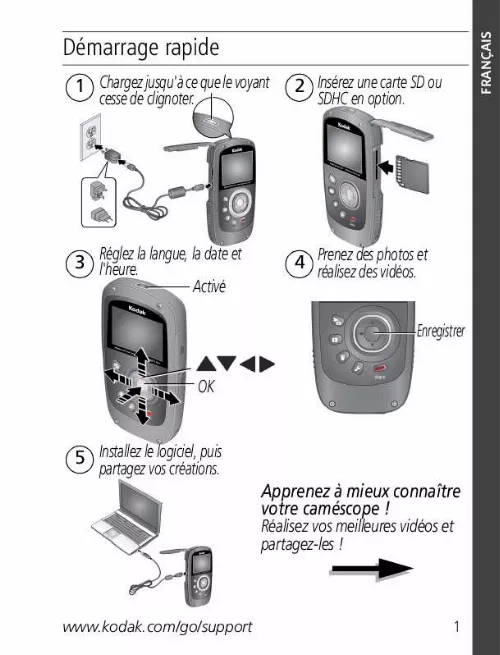 Mode d'emploi KODAK PLAYSPORT ZX5