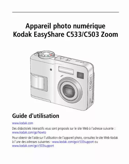 Mode d'emploi KODAK EASYSHARE C503