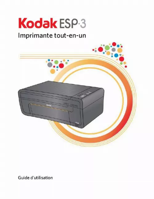 Mode d'emploi KODAK ESP 3 ALL-IN-ONE PRINTER