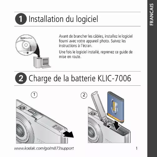 Mode d'emploi KODAK M873