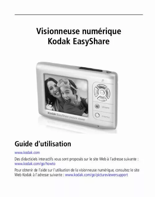 Mode d'emploi KODAK PICTURE VIEWER