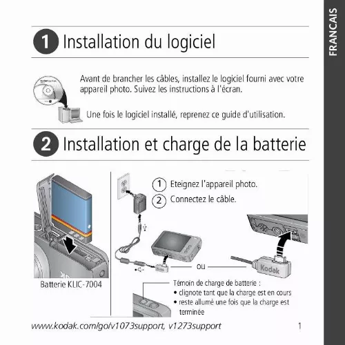 Mode d'emploi KODAK V1273