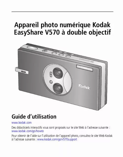 Mode d'emploi KODAK V570