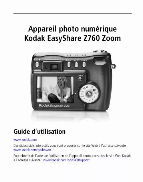 Mode d'emploi KODAK Z760