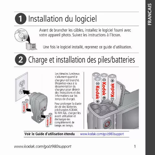 Mode d'emploi KODAK Z980