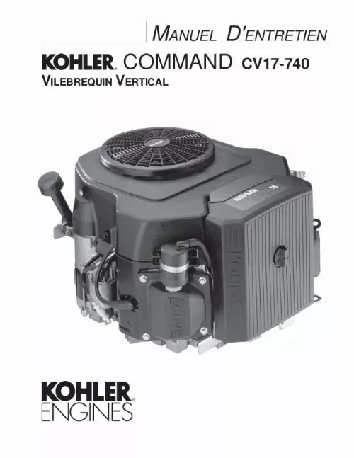 Mode d'emploi KOHLER CV735-CV26