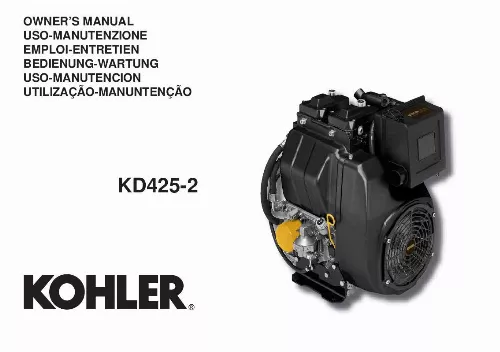 Mode d'emploi KOHLER KD425-2