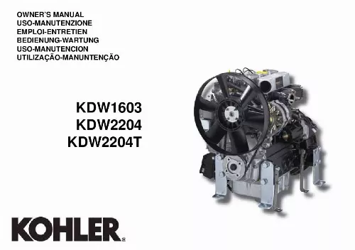 Mode d'emploi KOHLER KDW1603