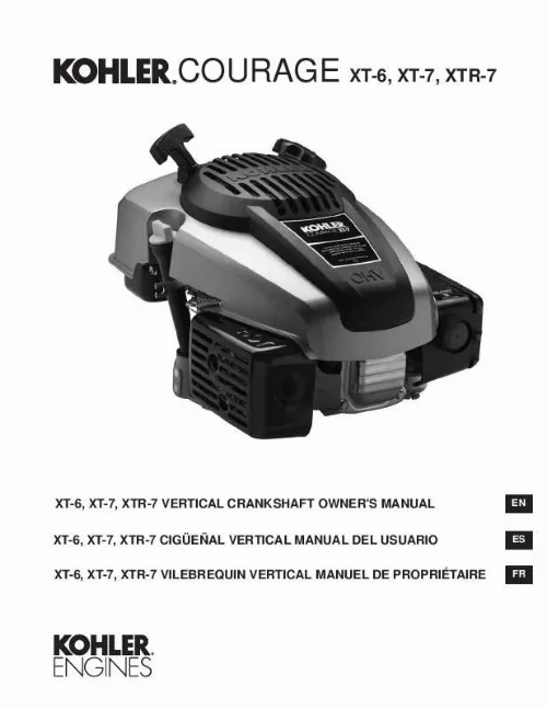 Mode d'emploi KOHLER XT-7