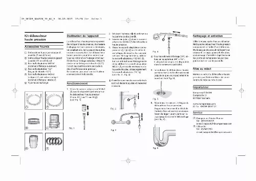 Mode d'emploi KOMPERNASS KH 709 KIT DEBOUCHEUR HAUTE PRESSION