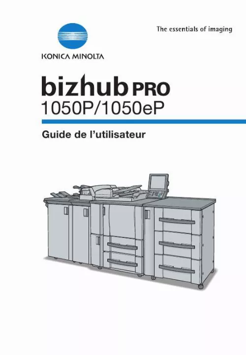 Mode d'emploi KONICA MINOLTA BIZHUB PRO 1050EP