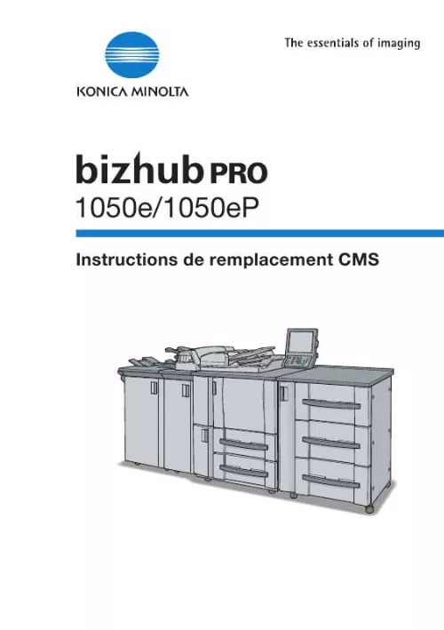 Mode d'emploi KONICA MINOLTA BIZHUB 1050EP