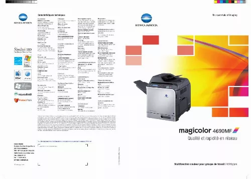 Mode d'emploi KONICA MAGICOLOR 4690MF