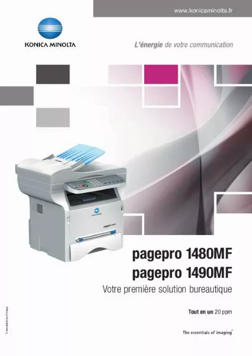 Mode d'emploi KONICA PAGEPRO 1480MF