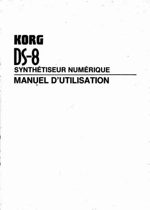 Mode d'emploi KORG DS-8