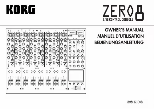 Mode d'emploi KORG ZERO8