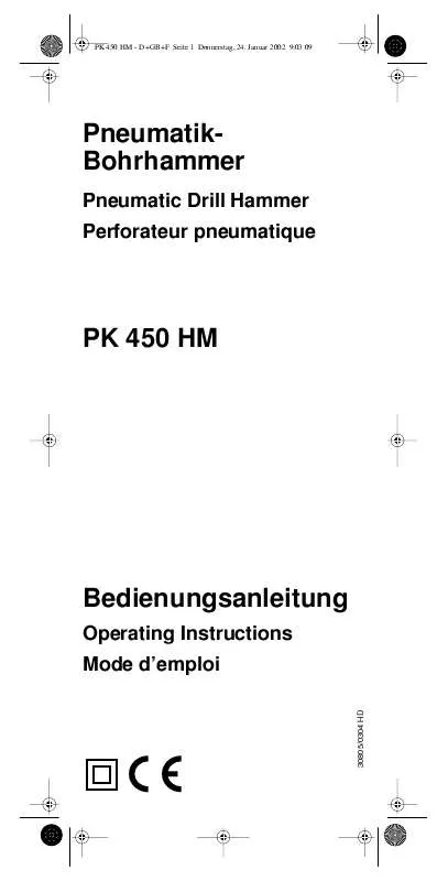 Mode d'emploi KRESS PK 450 HM