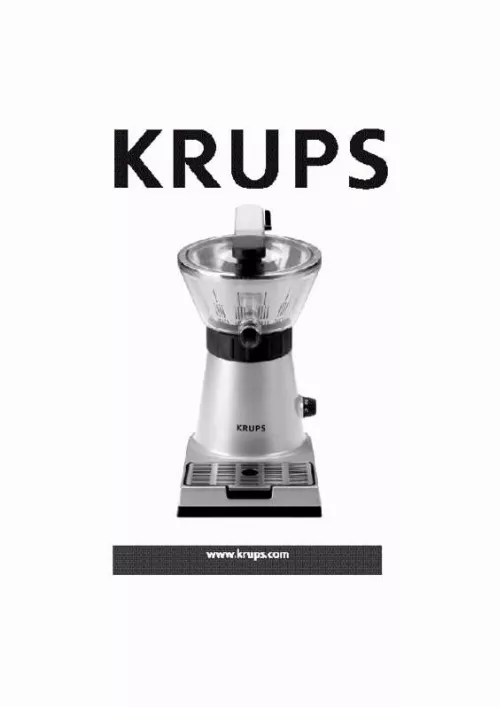 Mode d'emploi KRUPS PRESSE AGRUMES CITRUS EXPERT ZX700041 && ZX700041