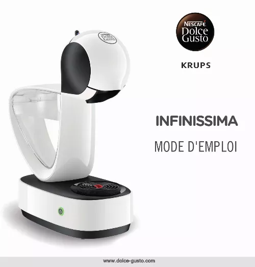 Mode d'emploi KRUPS DOLCE GUSTO INFINISSIMA YY4667FD