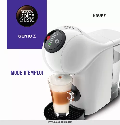 Mode d'emploi KRUPS DOLCE GUSTO YY4443FD GENIO S TOUCH