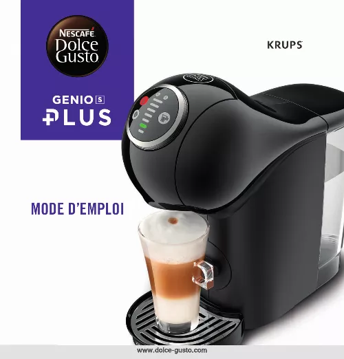 Mode d'emploi KRUPS DOLCE GUSTO YY4445FD GENIO S PLUS