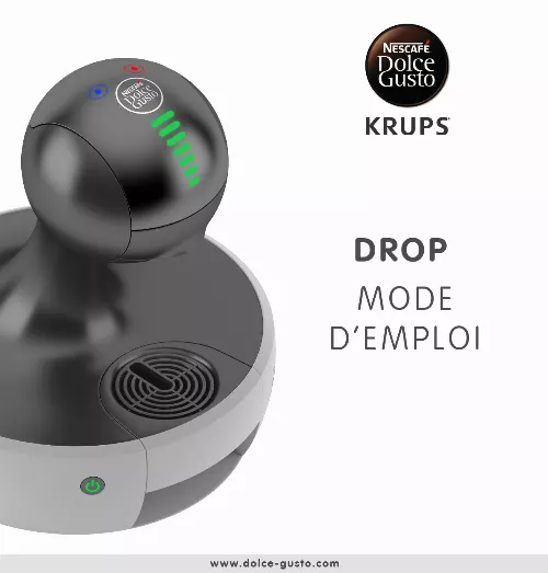 Mode d'emploi KRUPS DROP KP3501