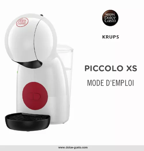 Mode d'emploi KRUPS PICCOLO XS YY4395FD DOLCE GUSTO