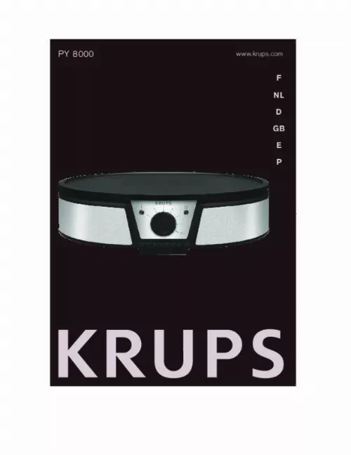 Mode d'emploi KRUPS PY80012