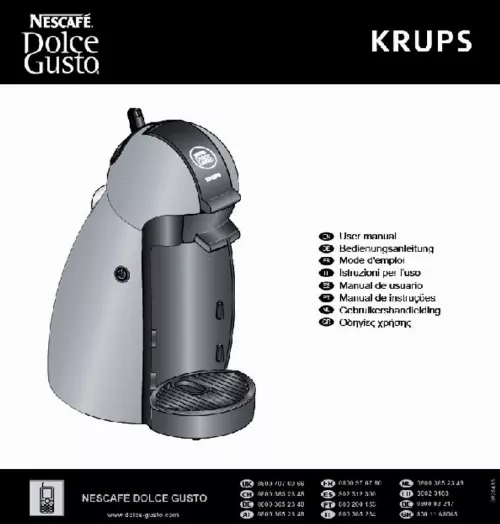 Mode d'emploi KRUPS YY1051FD DOLCE GUSTO