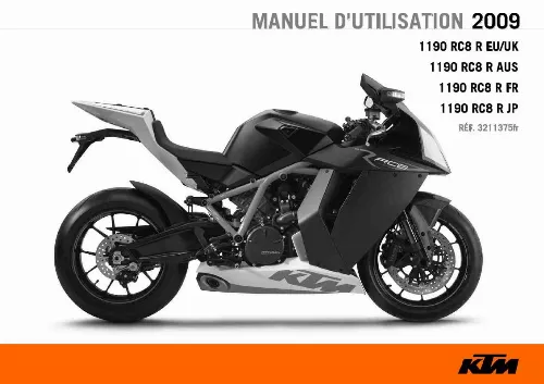 Mode d'emploi KTM 1190 RC8 R FR