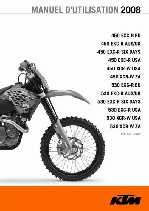 Mode d'emploi KTM 530 EXC-R USA